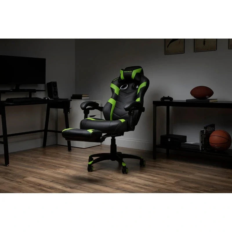 Chaise de jeu RESPAWN 110 Pro - Chaise de jeu avec repose-pieds, chaise de bureau ergonomique
