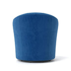 Fauteuil baril pivotant à 360 degrés SEYNAR moderne en velours avec dossier capitonné, lot de 2