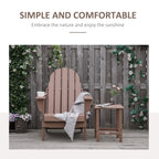 Chaise Outsunny Adirondack Pliante, Chaises de Plage Longues en Plastique HDPE Tout Temps pour Patio, Terrasse et Mobilier de Jardin