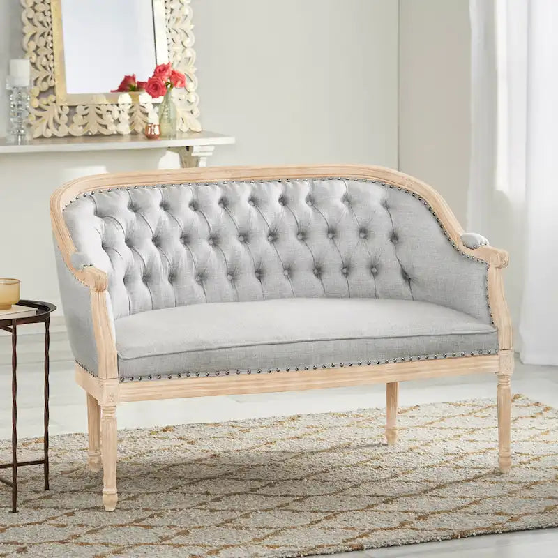 Causeuse capitonnée Faye par Christopher Knight Home