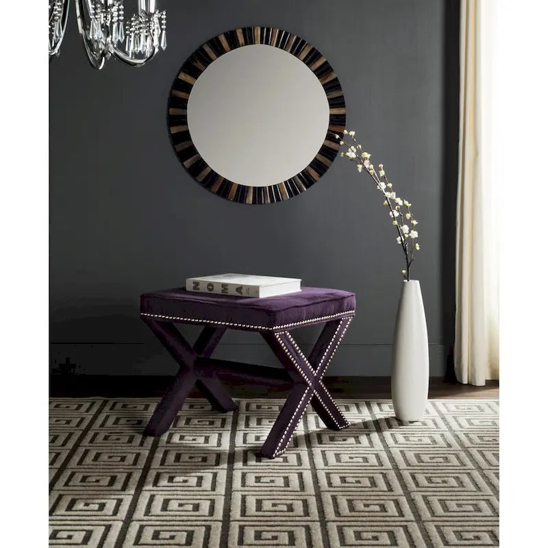 SAFAVIEH Shavonne Ottoman banc en X