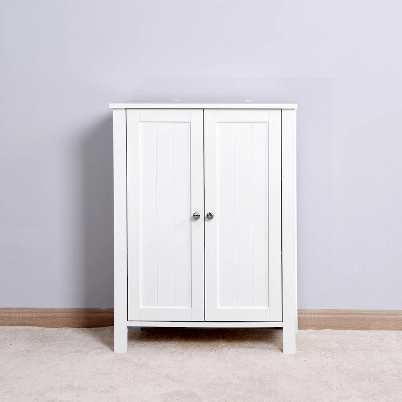 Meuble de rangement de salle de bain au sol avec double porte