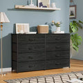 Commode large en tissu pour chambre à coucher, avec 8 tiroirs de rangement, support TV de 140 cm, meuble TV, organisateur à plateau en bois, meuble de salon et de couloir.