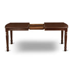 East West Furniture Ensemble de salle à manger composé d'une table rectangulaire en bois et de chaises rembourrées, acajou (options de pièces)