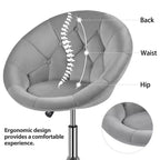 Fauteuil Yaheetech pivotant touffeté réglable en hauteur