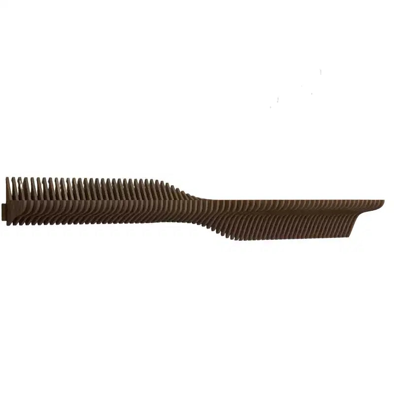 Étagère flottante Sierra BATAMEX Parametric 152 cm Meuble TV moderne géométrique en bois Décoration murale Chêne naturel Étagère de salon ondulée 3D