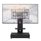 Meuble TV pour téléviseurs de 32 à 75 pouces, Chariot TV mobile à hauteur réglable avec tiroir et roulettes pour salon, chambre, bureaux -ModernLuxe