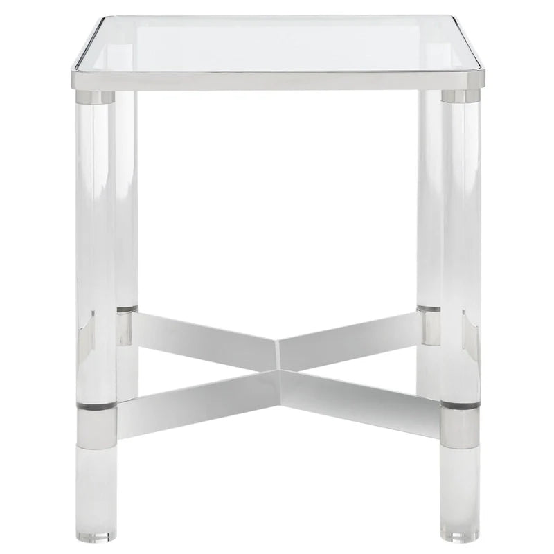 Table d'appoint en acrylique - 50,8 cm (L) x 50,8 cm (P) x 61 cm (H)