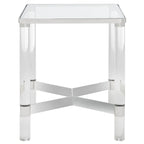Table d'appoint en acrylique - 50,8 cm (L) x 50,8 cm (P) x 61 cm (H)
