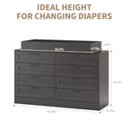 Commode Zstar 5 tiroirs pour Chambre, Commode verticale de 105 cm de haut avec Rangement Autonome, Coffre de Rangement en Bois pour Salon, Blanc