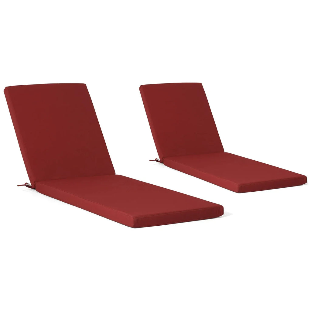 Coussins de chaise longue de patio d'extérieur tout temps Polytrends Fading Free - (Lot de 2)