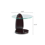 Manhattan Comfort Artesia Ensemble table basse et table d'appoint 2 pièces Noyer foncé