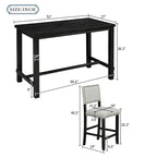 Ensemble de salle à manger 5 pièces hauteur comptoir avec table et 4 chaises