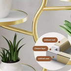 Support de Plante en Métal, Étagère à Fleurs d'Intérieur Multi-Niveaux, Étagère d'Angle pour Plantes, Support de Pot de Fleurs Haut, Étagère de Rangement pour Patio, Salon