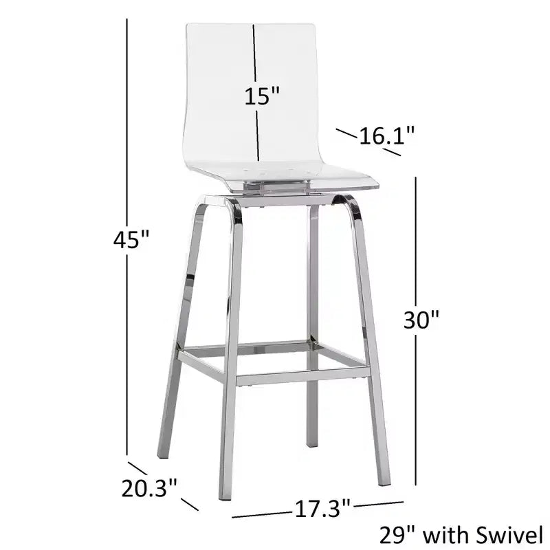 Tabourets de comptoir et de bar pivotants en acrylique Alta - Lot de 2 - iNSPIRE Q
