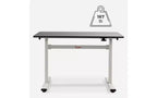 Bureau debout Sunny Health & Fitness Air-Drive avec levage pneumatique sans fil - Blanc