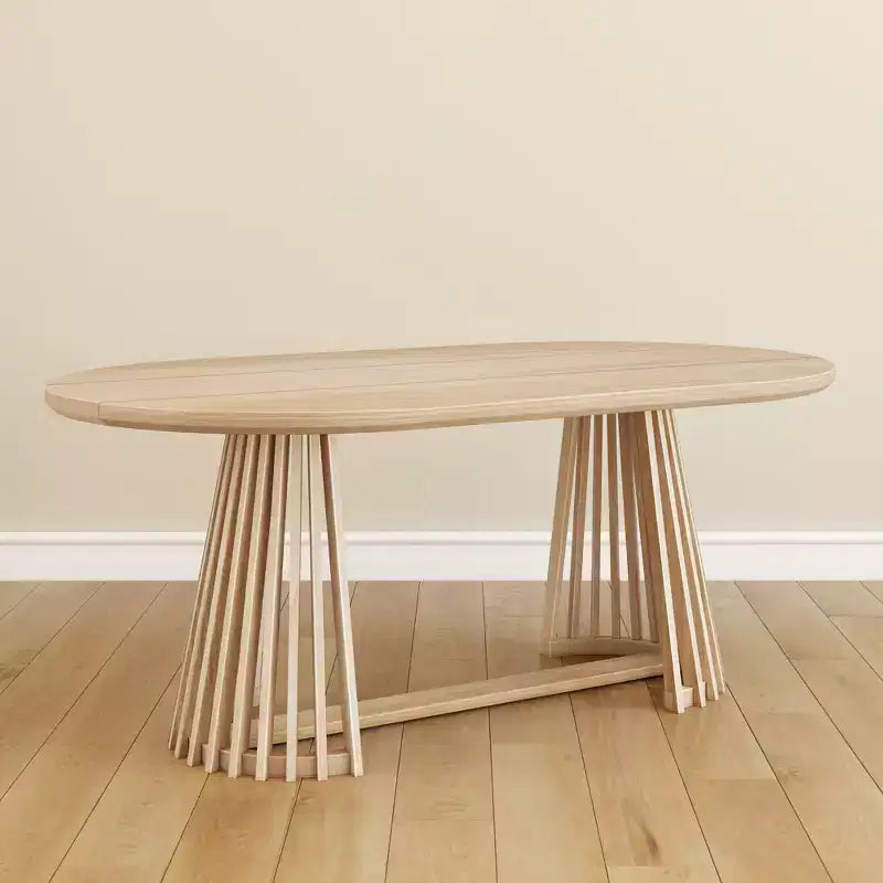 Table à manger rectangulaire 72 Lido Plank+Beam, table de cuisine minimaliste en bois massif pour 6 personnes