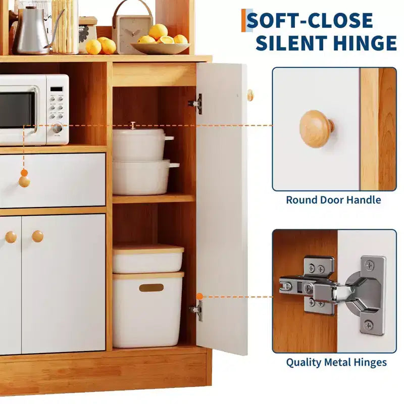 Buffet en bois, armoire de cuisine autonome, grande armoire de rangement/bar à café pour entrée, salle à manger, salon.
