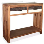 vidaXL Table Console Bois d'Acacia Massif et Bois d'Ingénierie 86x30x75 cm