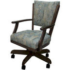 Chaise de salle à manger classique en bois massif avec roulettes - Hauteur 99 cm