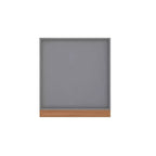 29.92 Cornelia Cabinet Gris/Naturel - Manhattan Comfort : Meuble de rangement et bibliothèque multi-usage