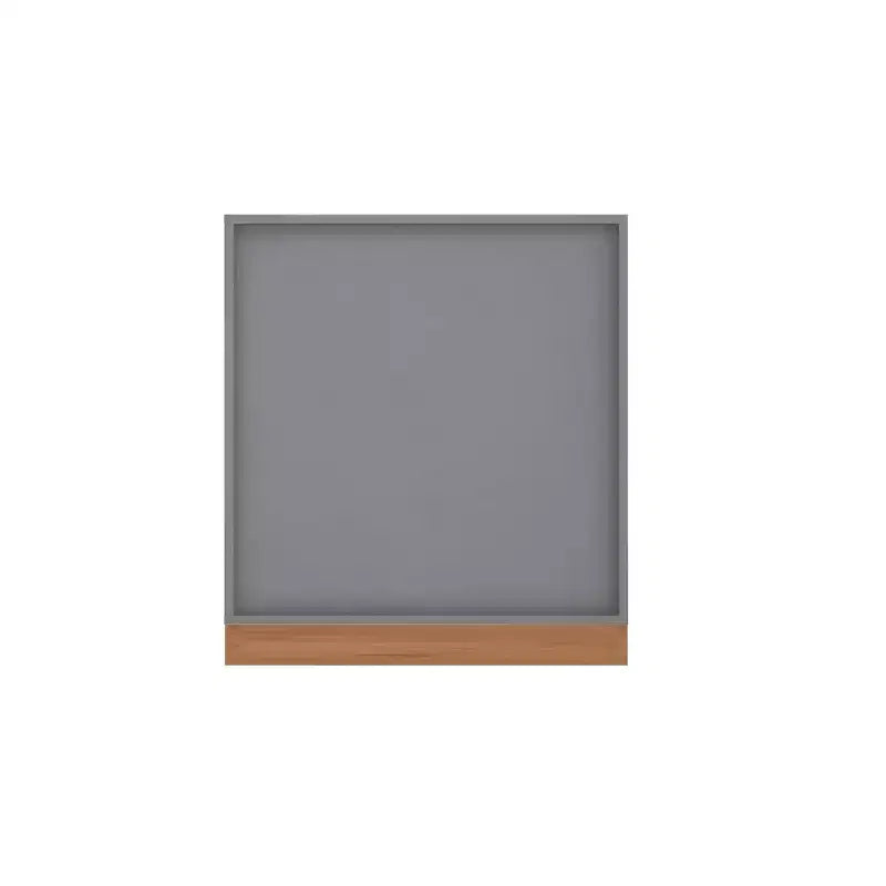 29.92 Cornelia Cabinet Gris/Naturel - Manhattan Comfort : Meuble de rangement et bibliothèque multi-usage