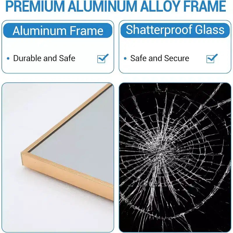 Miroir sur pied 76x34, miroir intégral pour chambre ou vestiaire, peut être autonome, suspendu ou appuyé contre le mur