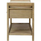 Banc de rangement de ferme Acekool 35,4" avec coussin, banc d'entrée à 2 niveaux avec étagère et 2 tiroirs pour chambre, couloir, salon, finition gris délavé
