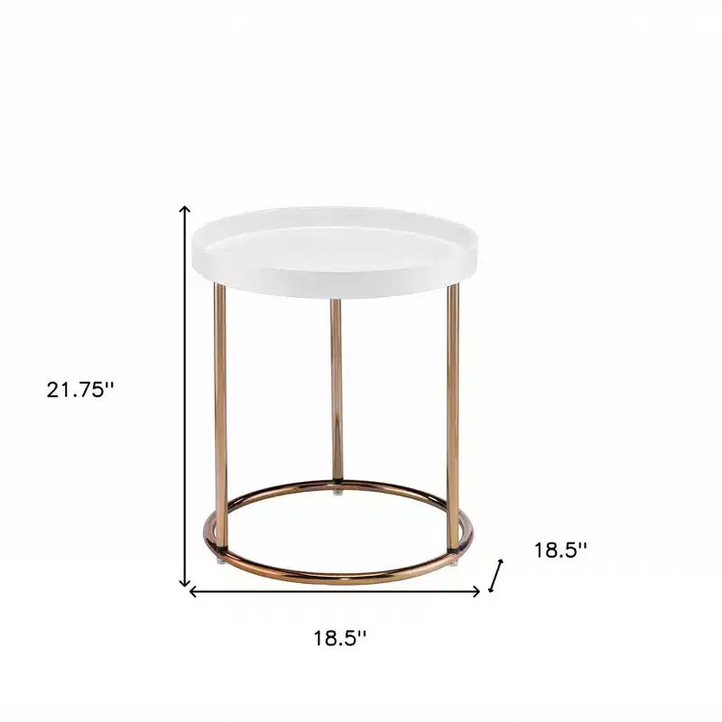 Table d'appoint ronde en cuivre 22