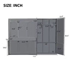 Lit escamotable Queen Size Whisen Modern Design, se pliant dans une armoire avec penderie