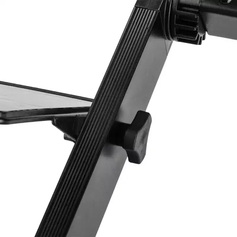 Table pliable portable multifonctionnelle rotative à 360° avec ventilateur et souris, noire