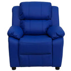 Fauteuil inclinable contemporain Flash Furniture de luxe rembourré pour enfants avec accoudoirs de rangement