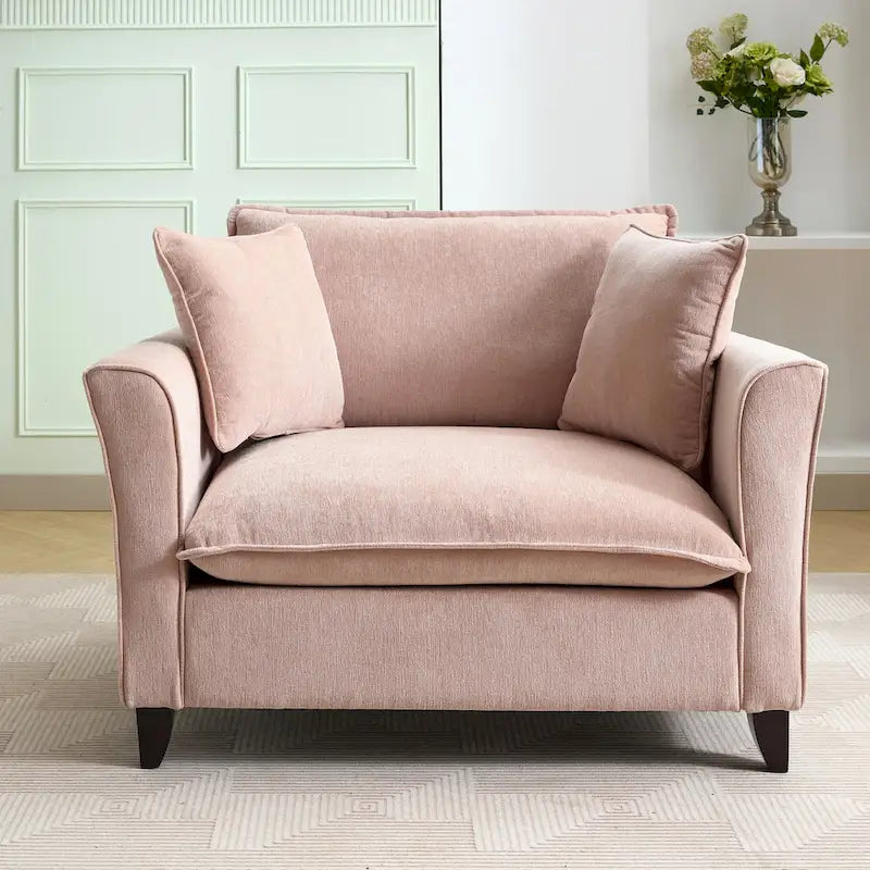 Fauteuil surdimensionné en tissu chenille