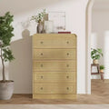 Commode haute en rotin de 79 cm, commode à 5 tiroirs pour chambre à coucher, commodes et chiffonniers, commode moderne pour chambre à coucher, salon, couloir