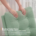 Fauteuil à bascule pour chambre de bébé avec repose-pieds réglable, fauteuil à bascule planant à dossier haut en lin avec pieds en bois pour salon, chambre à coucher et chambre de bébé