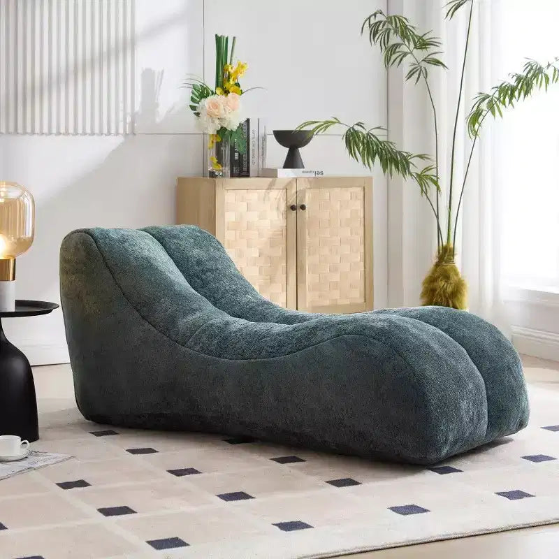 Pouf Okak de 150 cm, fauteuil pouf lounge épousant les courbes du corps avec éponge haute élasticité, canapé de sol léger pour salon, chambre