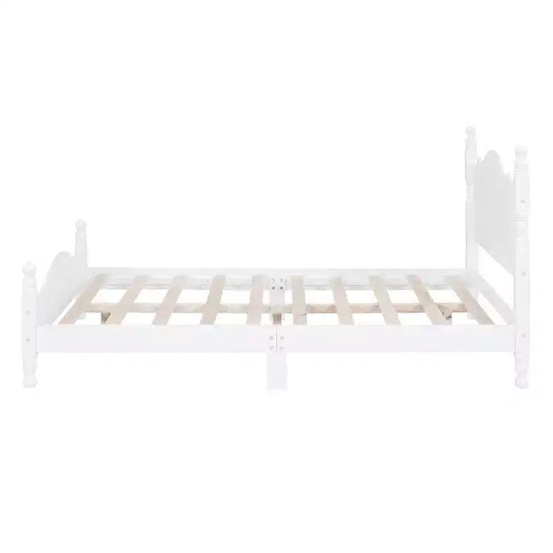 Cadre de lit plateforme en bois Queen Size Whisen, lit plateforme avec support à lattes en bois