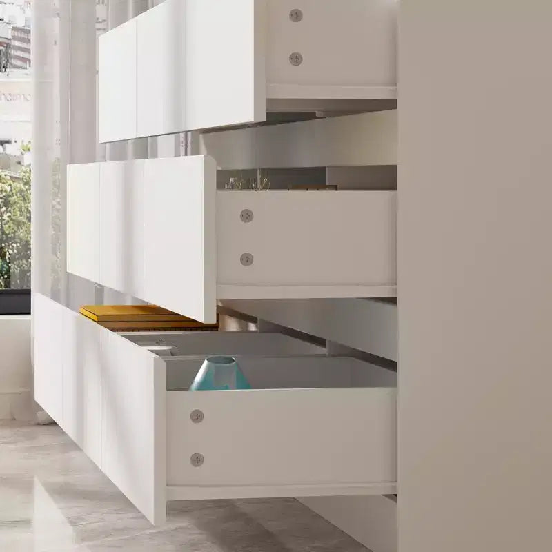 Famapy Commode Horizontale Minimaliste Moderne à 9 Tiroirs – Organiseur Spacieux pour Chambre/Salon