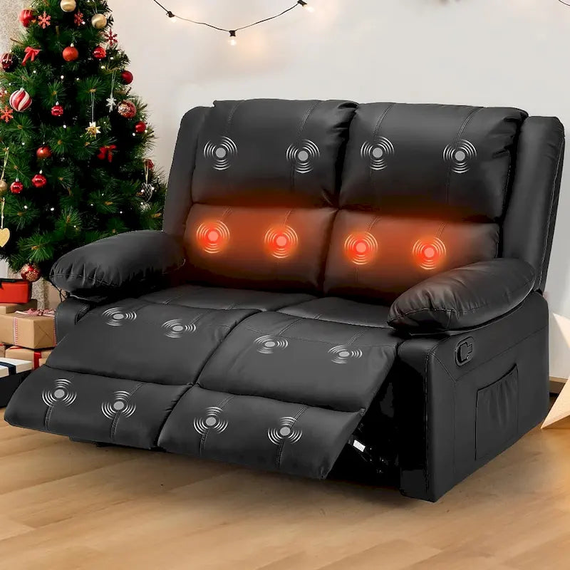 Causeuse inclinable 2 places AECOJOY avec fonction de chaleur et de massage
