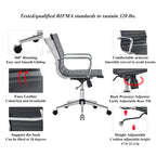 Chaise de bureau à dossier cannelé LUXMOD pour ordinateur et télétravail