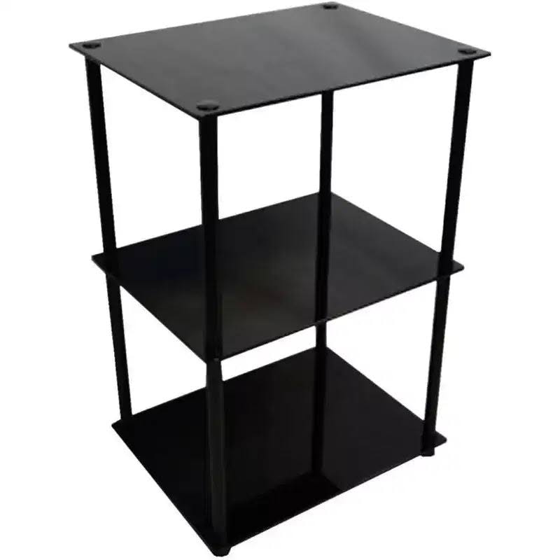 HomeStock Rectangle Glass Table Top End Table 1 -piece
