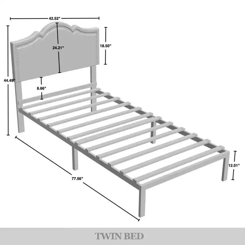 ChaletPosh Twin Size Platform Bed