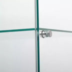 MAYEERTY Vitrine à deux portes en verre avec 3 étagères, meuble d'exposition sur pied 125,2x80,5x36,3 cm, pour salon, chambre, bureau, blanc