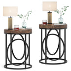 Table d'appoint ronde moderne pour salon, table de chevet haute et étroite pour chambre à coucher