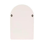 Organisateur de Rangement Mural Arqué avec Étagères Suspendues Multiples - Design en Bois Glamour avec Silhouette Courbe pour Petits Espaces - 24, Blanc