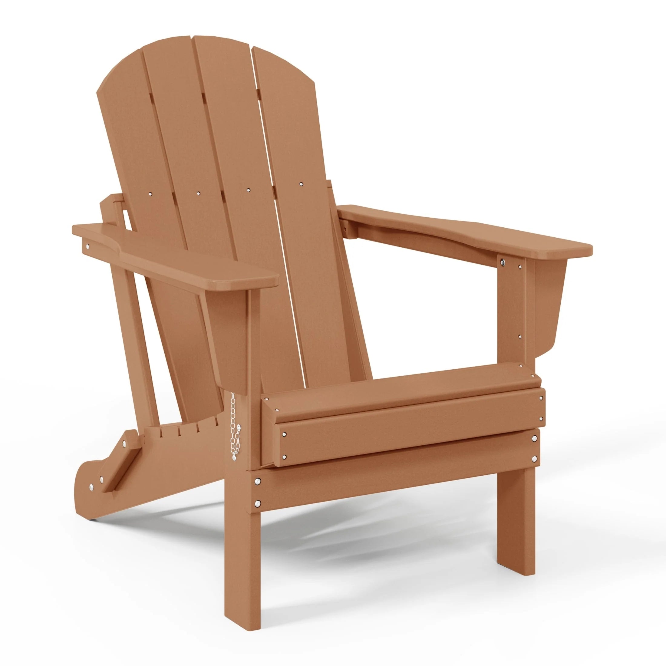 Chaise Adirondack pliante d'extérieur tout temps Polytrends Laguna résistante à la décoloration pour patio