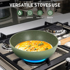 Ensemble de 30 pièces d'ustensiles de cuisine et de pâtisserie en granit, batterie de cuisine antiadhésive, casseroles et poêles