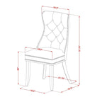 East West Furniture Ensemble de salle à manger composé d'une table rectangulaire en bois et de chaises rembourrées, acajou (options de pièces)