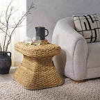 Table d'appoint Caprianna en jacinthe d'eau tressée - CWK2010 - Naturel - Safavieh Couture