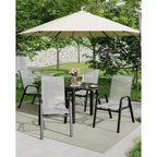 Lot de 4 chaises de terrasse GustoWave, chaises de salle à manger empilables d'extérieur toutes saisons, meubles de jardin respirants pour le jardin